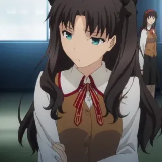 😒 Rin Tohsaka Fate/stay night Anime, Ragazza, Personaggio, Rin Tohsaka, Fate/Stay Night telegram sticker