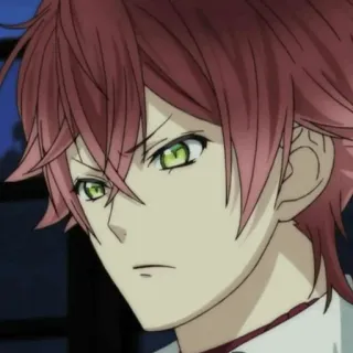 🍷 Ayato Sakamaki Diabolik Lovers anime, vampire, male, red hair, green eyes telegram sticker