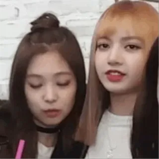 🌙 여자, 그룹, 셀카, 우정, 한국, 아시아 telegram sticker