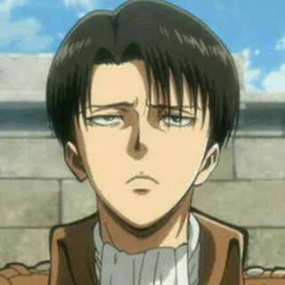 🖤 Levi Ackerman Attack on Titan anime, personage, manga, levi, ackerman, attack on titan telegram sticker