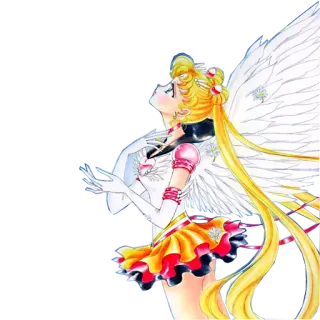 👼 Sailor Moon アニメ, マンガ, 魔法少女, 翼, ファンアート telegram sticker