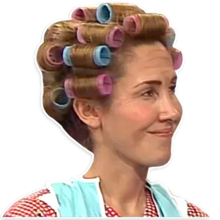 😏 mulher, bobes, sorriso, vintage, retrô whatsapp sticker