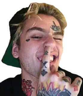 🤓 Lil Peep แร็ปเปอร์, นักดนตรี, รอยสัก, Lil Peep, ภาพเหมือน telegram sticker