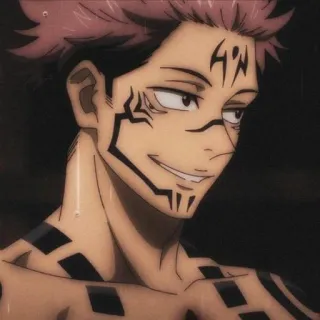 😏 Ryomen Sukuna Jujutsu Kaisen 动漫, 漫画, 角色, 纹身 telegram sticker