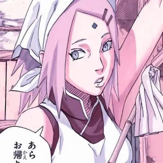 🌸 Sakura Haruno Naruto おかえり anime, sakura, haruno, clean, housewife telegram sticker