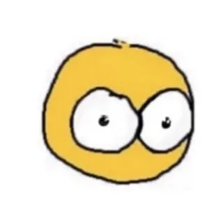 😳 Emoji, Giallo, Occhi, Carino, Cartone animato telegram sticker