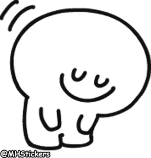 😞 @MHStickers sticker, personage, MHStickers, schattig, cartoon, simpel whatsapp sticker
