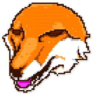 🐱 zorro, pixel art, animal whatsapp sticker