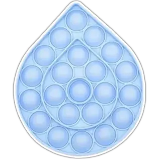 💧 Pop it, Gioco sensoriale, Fidget toy, Antistress, Bolla, Blu whatsapp sticker