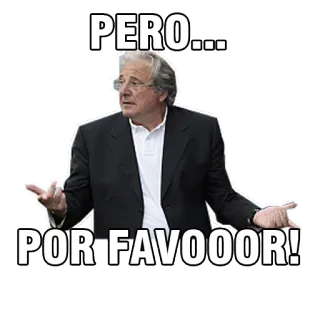 😳 PERO... POR FAVOOOR! spanish, meme, funny, pleading telegram sticker