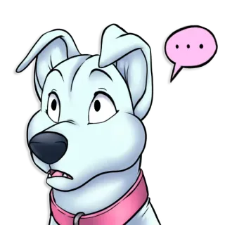 💬 ... perro, lindo, animal, pegatina, dibujo animado telegram sticker