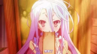 📒 Shiro No Game No Life 学会了 Anime, Shiro, No Game No Life, Phim hoạt hình, Dễ thương, Manga whatsapp sticker
