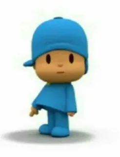 🕳 Pocoyo Desenho animado, Criança, Animado, Azul, Personagem telegram sticker