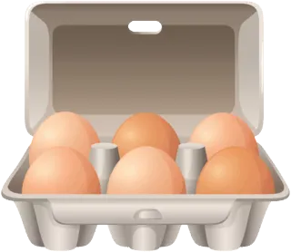 🥚 huevos, cartón, comida, desayuno, supermercado, pollo telegram sticker