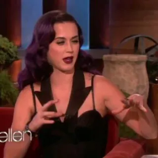 😐 Katy Perry Katy Perry, cantante, celebrità, intervista, talk show telegram sticker