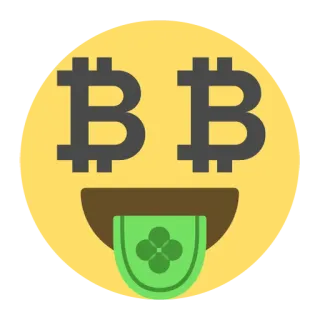 🤑 Bitcoin, Soldi, Emoji, Valuta, Finanza telegram sticker