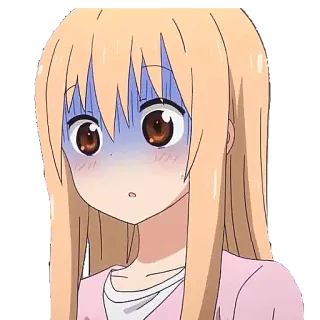 😨 anime, dibujos animados, impactado, sorprendido, lindo, chica, avergonzado telegram sticker