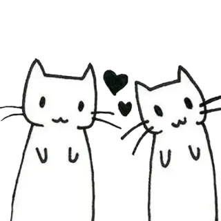 ❤️‍🩹 gatos, amor, gatinhos, animais, fofo, ilustração, animais de estimação telegram sticker