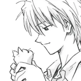 🐈 アニメ, マンガ, 男の子, 猫, かわいい, 可愛い telegram sticker