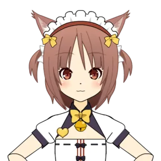 😲 Anime, Catgirl, Kawaii, Meid, Schattig, Cartoon, Manga telegram sticker