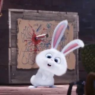 🐰 Snowball The Secret Life of Pets Hase, Kugel, süß, Cartoon, Tier, Haustier whatsapp sticker