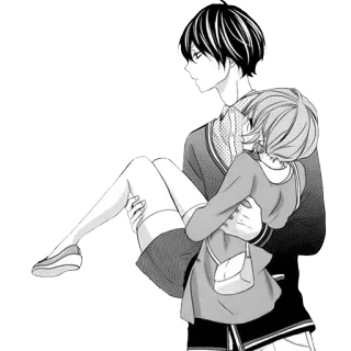 ❤ Manga, Paar, Romantik, Anime, Tragen telegram sticker