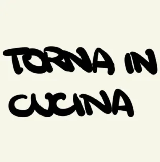 👩‍🍳 TORNA IN CUCINA italia, teks, kembali ke dapur, dapur telegram sticker