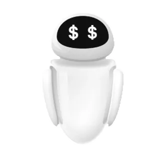 💵 robot, dollari, soldi, ricchezza, automazione telegram sticker