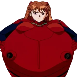 🏀 Asuka Langley Sohryu Neon Genesis Evangelion anime, evangelion, asuka, character, red telegram sticker