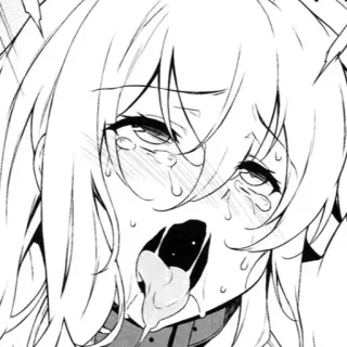 ❤ anime, manga, ecchi, facial expression, character, girl telegram sticker