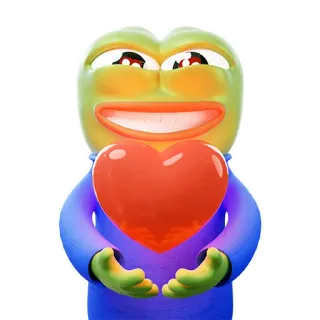 ♥ Pepe the Frog Pepe, rana, amor, corazón, meme, internet telegram sticker