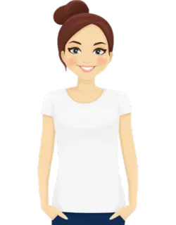 😁 Frau, Mädchen, Cartoon, weiblich, lächelnd, Figur whatsapp sticker