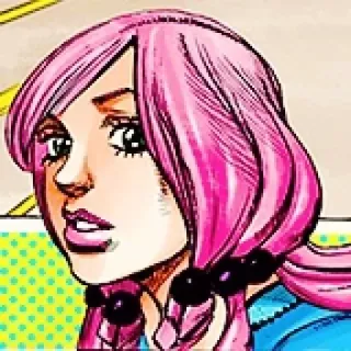❔ Anime, pelo rosa, mujer, Manga, ilustración telegram sticker