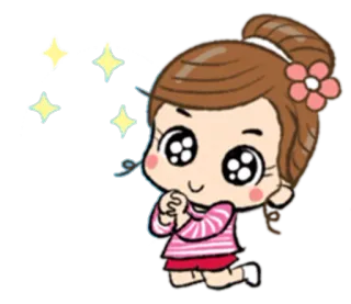 😻 desenho animado, menina, brilhos, fofo, kawaii, anime telegram sticker