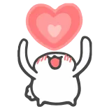 ❤️ かわいい, ハート, 愛, 漫画, キャラクター, アニメ telegram sticker