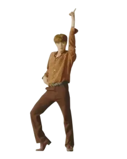 👆 Mann, tanzen, Disco, Retro, 70er, braun telegram sticker