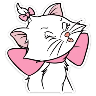 😋 Marie The Aristocats Cartoon, Kat, Disney, Marie, De Aristokatten telegram sticker