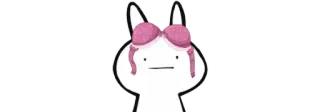 🌟 bunny, rabbit, bra, underwear, cartoon whatsapp sticker