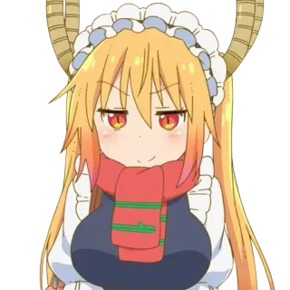 😈 Tohru Miss Kobayashi's Dragon Maid Аниме, Дракон, Горничная, Милый, Чиби telegram sticker