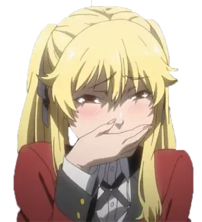 😏 Mary Saotome Kakegurui Anime, Mary Saotome, blond, Kakegurui, Charakter telegram sticker