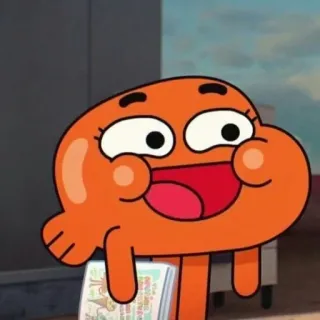 😀 Darwin Watterson The Amazing World of Gumball Kartun, Ikan, Oranye, Senang, Animasi telegram sticker