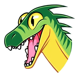 😳 dinosaurio, animal, dibujos animados, reptil telegram sticker