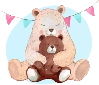 😍 Bär, Teddybär, süß, Tiere, Freundschaft, Liebe, Cartoon whatsapp sticker