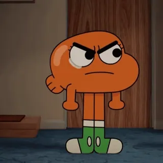 ☹️ Darwin Watterson The Amazing World of Gumball Dibujos animados, Enojado, Animado, Divertido, Serie de TV telegram sticker