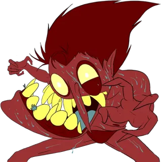 😡 monstro, demônio, criatura, dentes, fantasia telegram sticker