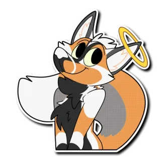 😇 rubah, furry, binatang, kartun, imut, aura whatsapp sticker