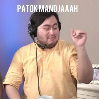 🤏 PATOK MANDJAAAH personne, homme, casque, tagalog, drôle whatsapp sticker
