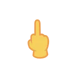 🖕 middle finger, rude, offensive, gesture, emoji telegram sticker