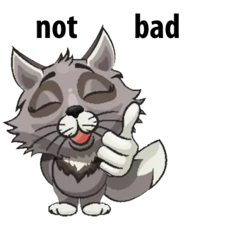 😛 猫, 動物, いいね, ポジティブ, 可愛い, ステッカー, 承認 telegram sticker