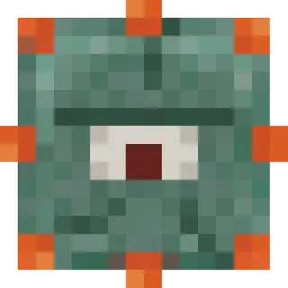 👁 minecraft, guardian, video game, pixel art, gaming telegram sticker